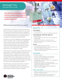 Thumbnail of document Data Sheet - MiniCapt® Pro Remote Microbial Air Sampler